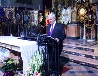 Ángel Romero fue el encargado de pregonar la Semana Santa del 2014