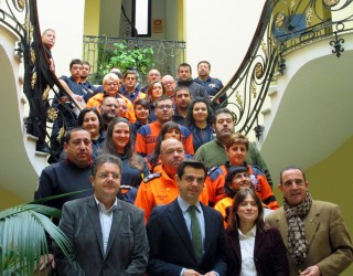 Javier Cuenca entregó los diplomas a los voluntarios de Protección Civil