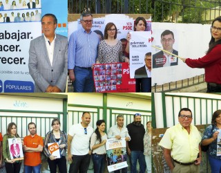 Comienza la campaña electoral, con la pegada de carteles y las declaraciones de los candidatos