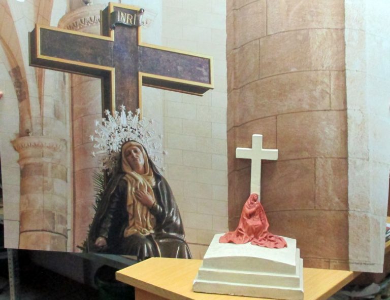 La maqueta de la Virgen de las Angustias de Víctor de los Ríos en Hellín