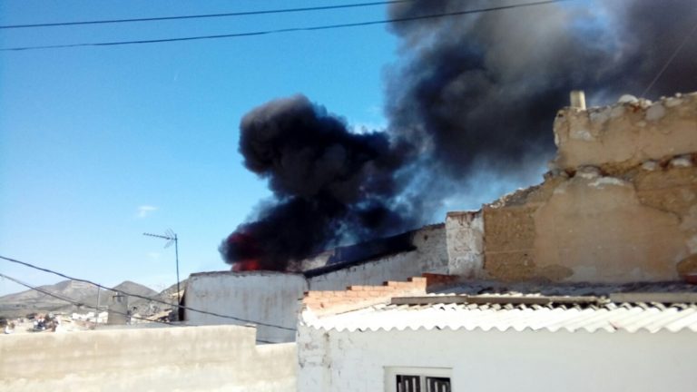 Incendio en el barrio de San Rafael
