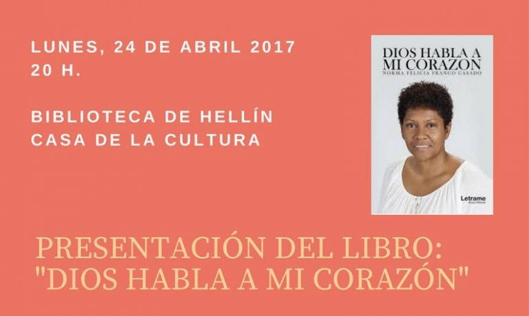 Presentación en Hellín del libro “Dios habla a mi corazón”, de Norma Felicia Franco Casado