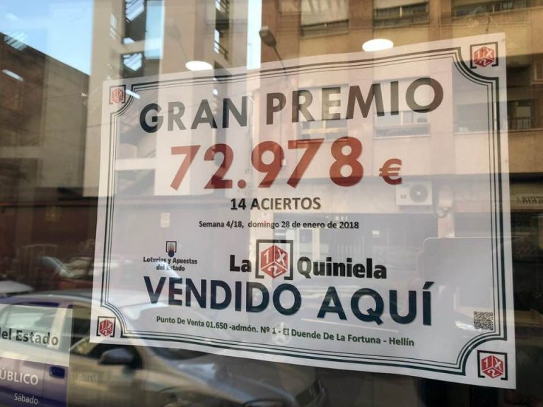 Un boleto de 14 aciertos de la Quiniela deja en Hellín 72.978 euros