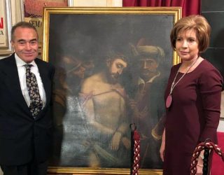 Amado Jiménez Precioso dona una pintura del siglo XVII a la cofradía del Ecce Homo