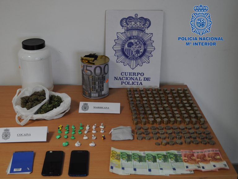 Un detenido como presunto autor de un delito de tráfico de drogas