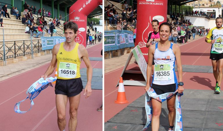 Andrés Micó y Sara Castillo, vencedores de la XXXI edición de la Media Maraton Ciudad de Hellín  “Honorio Soria Cifo”