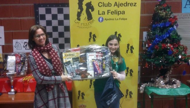 María Victoria Roldán ganadora del torneo de ajedrez de La Felipa