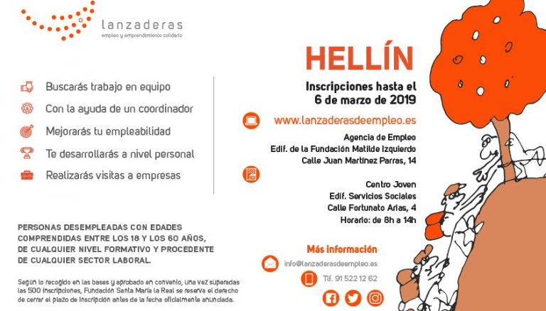 Hellín acogerá en el mes de marzo una Lanzadera de Empleo