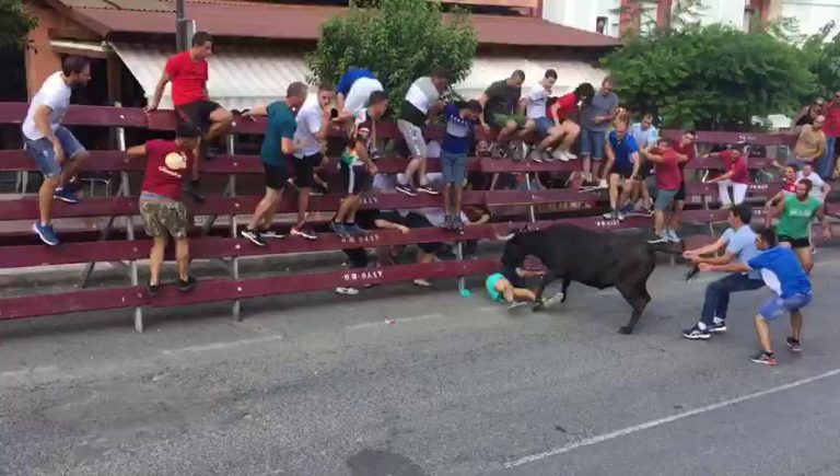 Aparatosa cogida de un joven de Isso en Moratalla