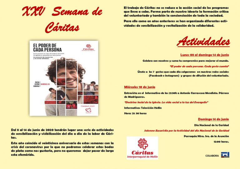 Actos organizados  durante la XXV Semana de Cáritas Interparroquial