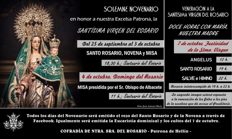 Actividades en honor de la patrona de Hellín, la Virgen del Rosario
