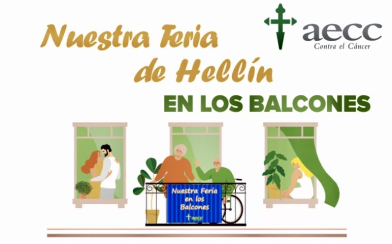 La AECC en la localidad de Hellín se suma a la campaña de “Nuestra Feria EN LOS BALCONES”