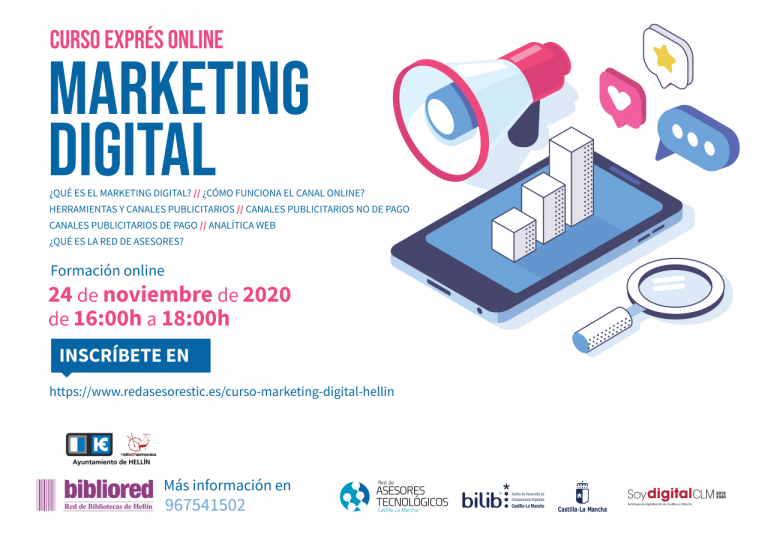 La Red de Bibliotecas de Hellín oferta un taller gratuito de marketing digital