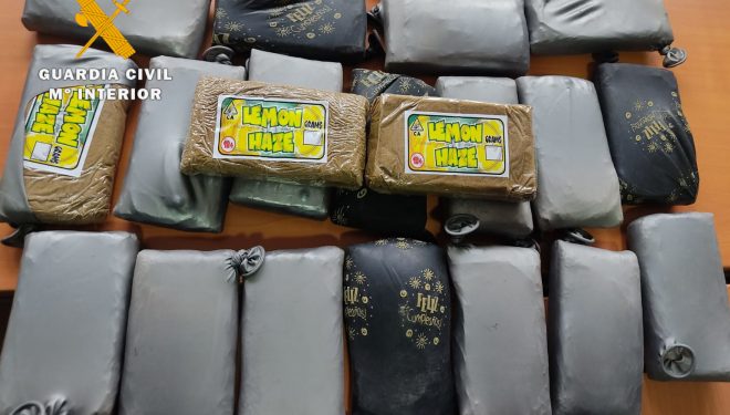 Detenida una persona e intervenidos 6.000 dosis de hachís en el termino municipal de Hellín