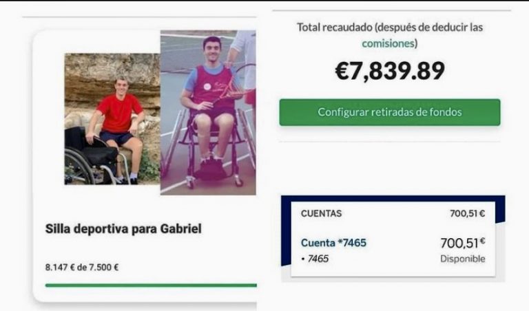 Gabriel Teruel consigue su anhelo de tener una silla para poder practicar deporte