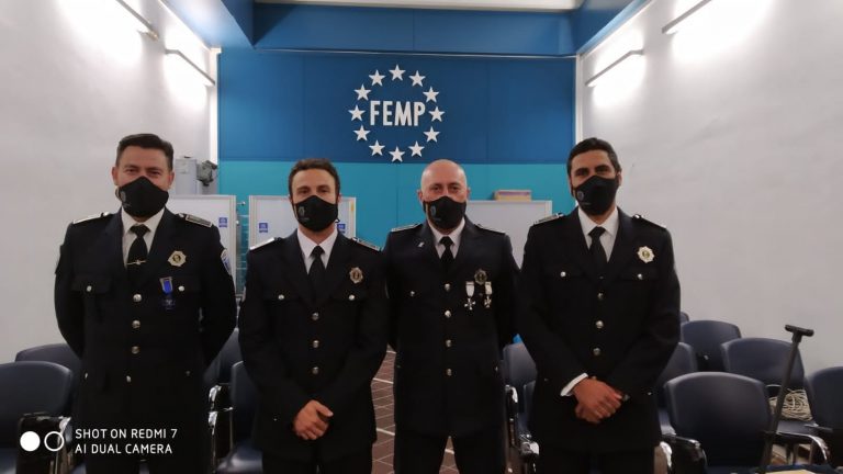 Cuatro Policías Locales premiados a nivel nacional por su actuación en el incendio del Hospital Hellín