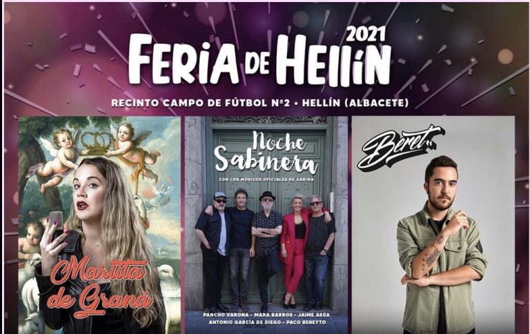 Martita de Graná, Noche Sabinera y Beret, serán los protagonistas de los conciertos de la Feria 2021