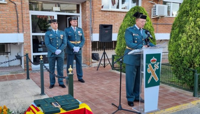 El capitán de la Guardia Civil, Alonso Cuesta, anunció su traslado a Albacete, tras 16 meses en Hellín