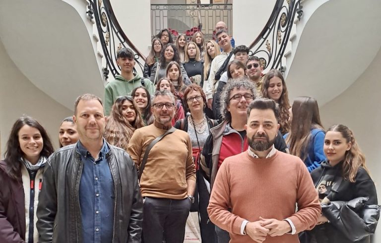 Recepción en la Casa Consistorial de los estudiantes y profesores italianos procedentes del proyecto ERASMUS