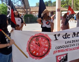 Afiliados a la CNT-AIT reivindican en Hellín el Día del Trabajador