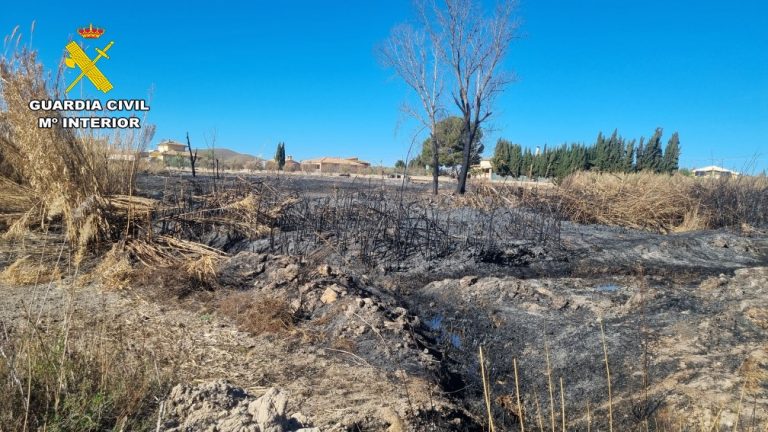 Investigadas dos personas por un incendio forestal ocurrido en el término municipal de Tobarra
