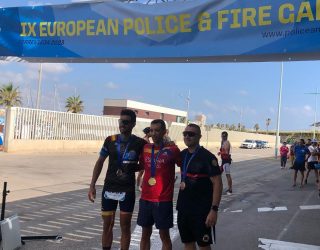Rafael Lopez Hermosilla, atleta hellinero, gana el Oro en los Juegos Europeos de Policías y Bomberos