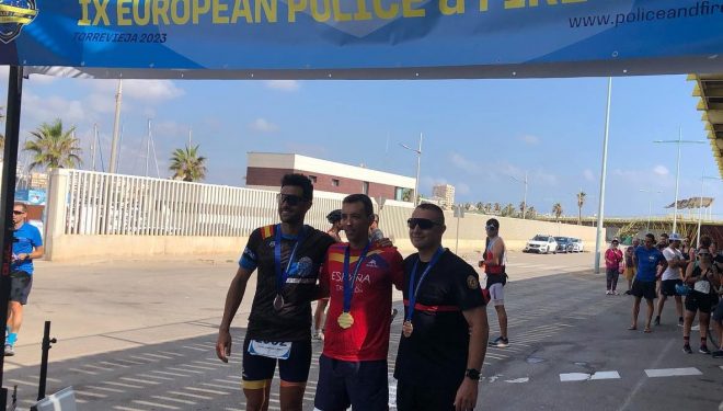 Rafael Lopez Hermosilla, atleta hellinero, gana el Oro en los Juegos Europeos de Policías y Bomberos