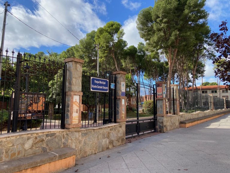 Cierre del Parque Municipal de Hellín debido a la Borrasca Ciarán