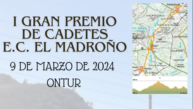 Pedaleando hacia el futuro del ciclismo cadete en Ontur, I Gran Premio E.C El Madroño