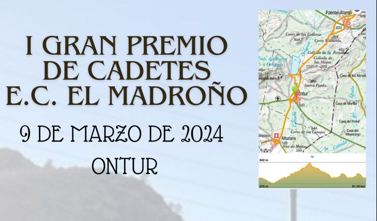 Pedaleando hacia el futuro del ciclismo cadete en Ontur, I Gran Premio E.C El Madroño