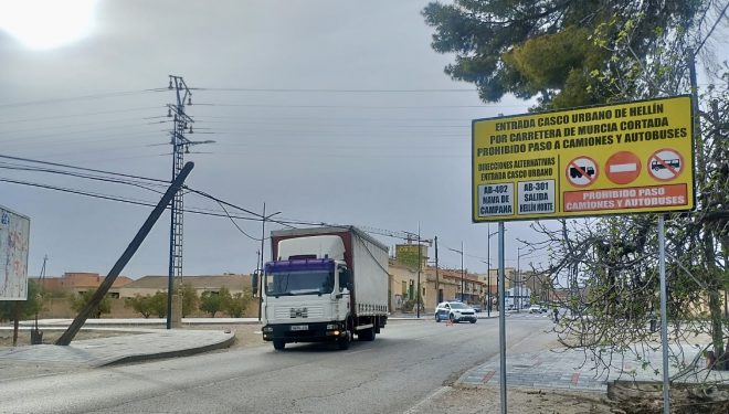 El peligro de las obras de la carretera Murcia y la avenida Libertad