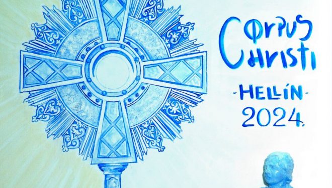 Hellín celebra el Corpus Christi con jornadas de oración y alfombras de serrín