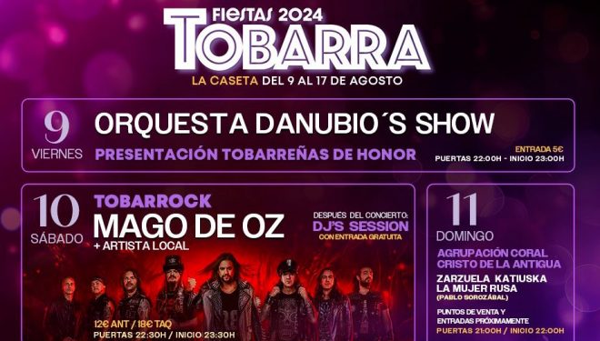 Tobarra presenta una ambiciosa programación musical para las Fiestas de San Roque 2024