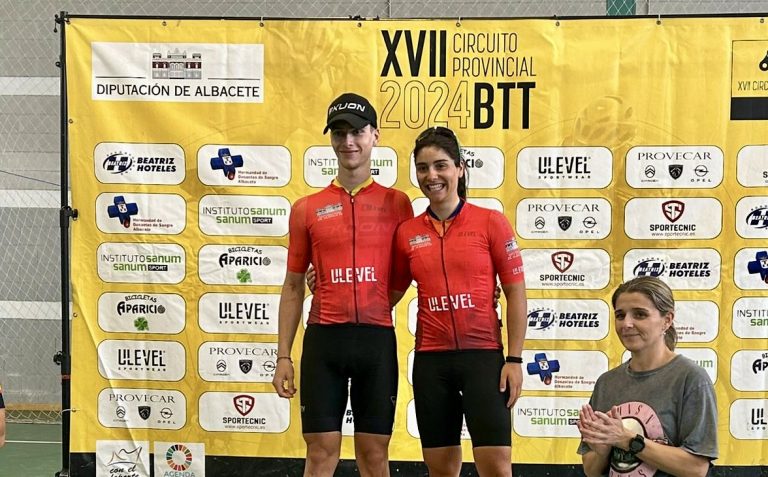 Lucía Navarro y Juan González triunfan en la BTT de Ossa de Montiel