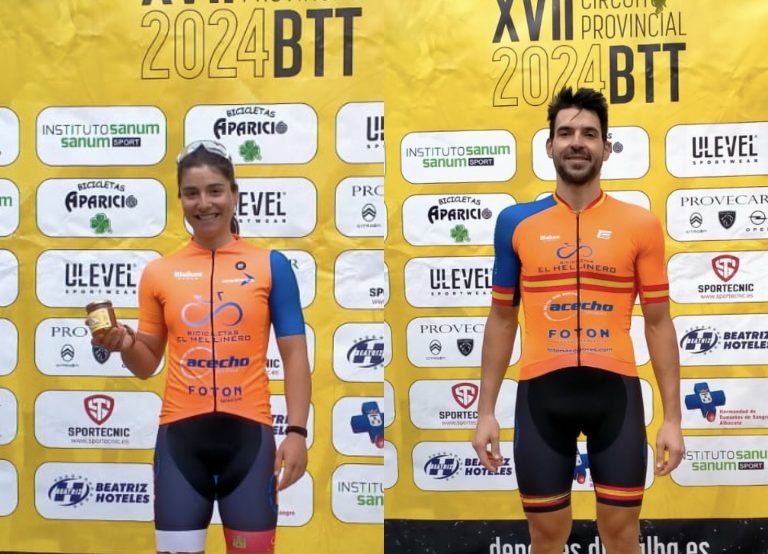 Lucía Navarro y Alberto López triunfan en la BTT de Bogarra