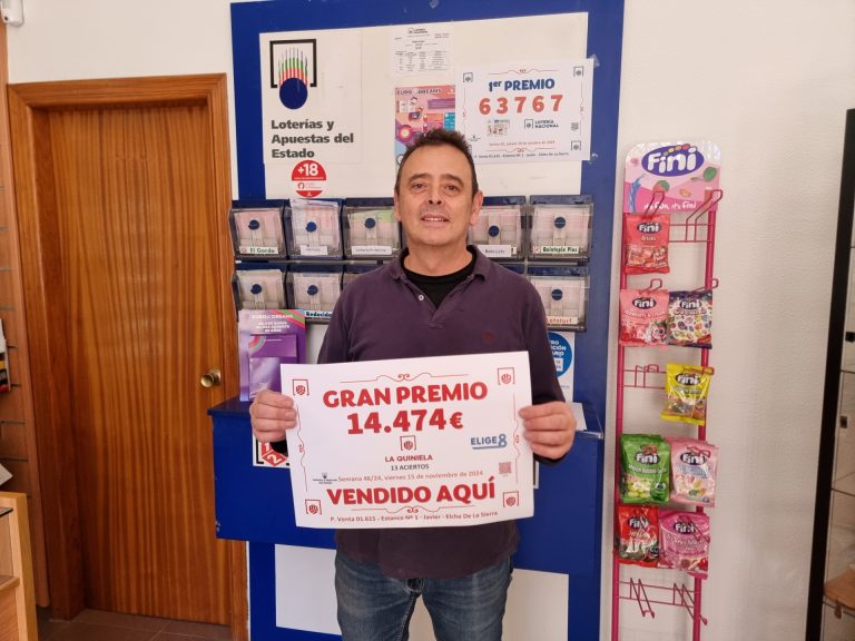 Nuevo premio de la Quiniela en Elche de la Sierra