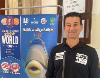 Juan Carlos Trueba, un hellinero que debuta en la Copa del Mundo de billar a tres bandas