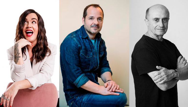 Martita de Graná, Ángel Martín y Pepe Viyuela en el Teatro Victoria