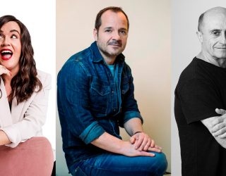 Martita de Graná, Ángel Martín y Pepe Viyuela en el Teatro Victoria