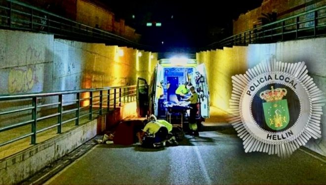 Grave accidente de tráfico en Hellín con un herido muy grave y un positivo en alcoholemia