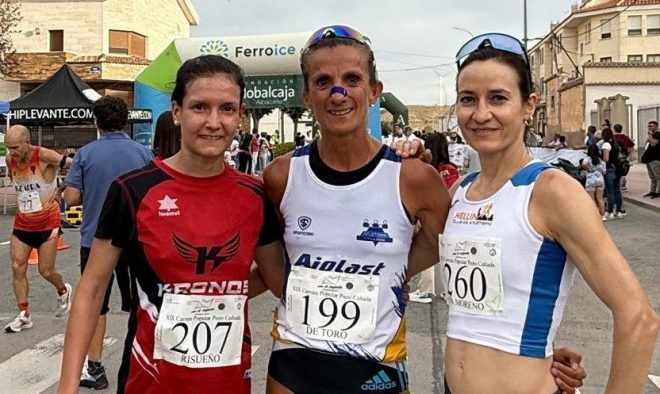 Podio Femenino con Eva Moreno.