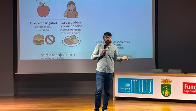 Gran acogida a la conferencia de Aitor Sánchez sobre nutrición en el MUSS