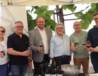 El consejero de Agricultura, Ganadería y Desarrollo Rural, Julián Martínez Lizán, apoya la Feria de Vinos de Hellín